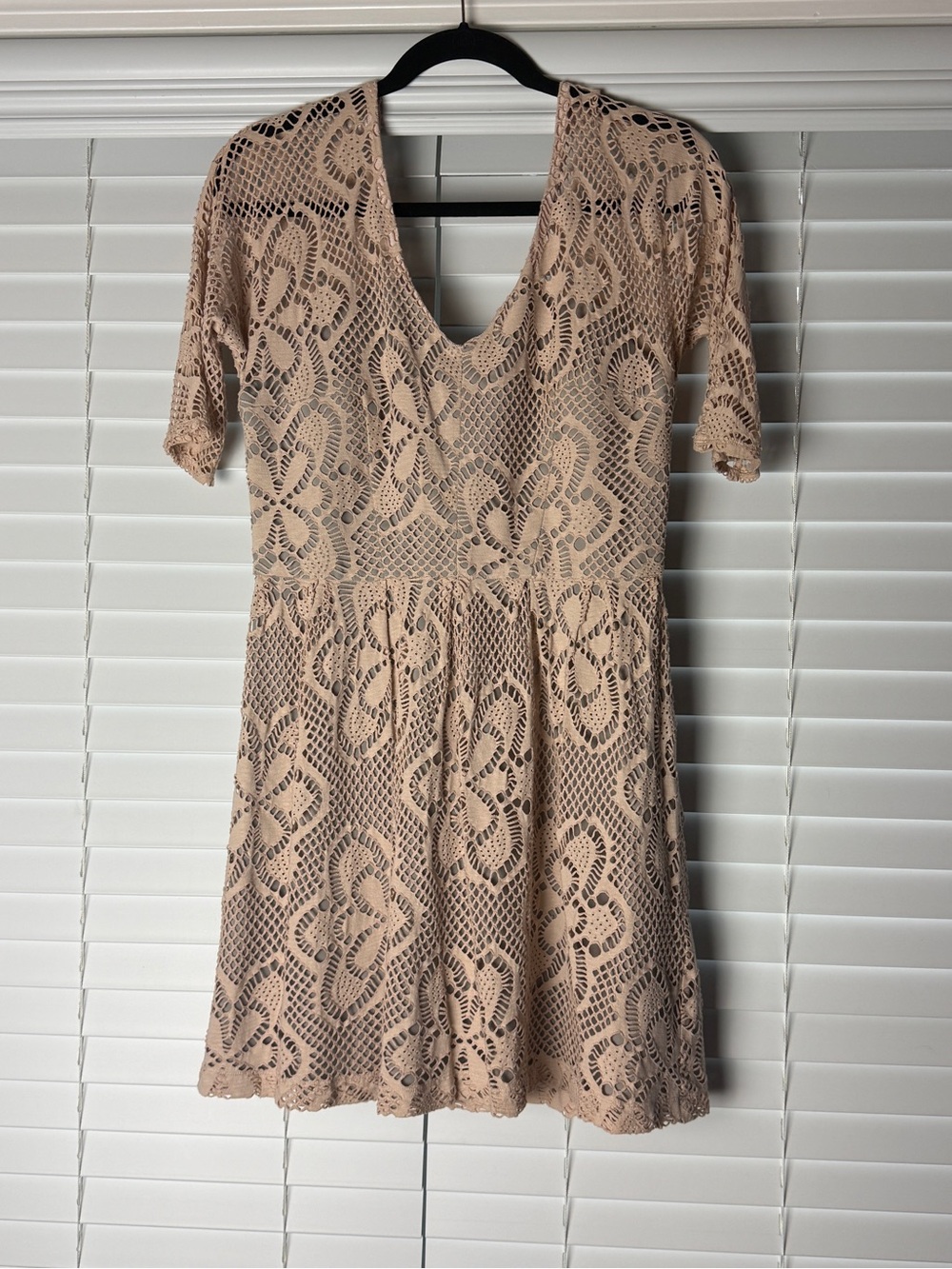 Rebecca Minkoff Nude Lace Mini Dress Size 8